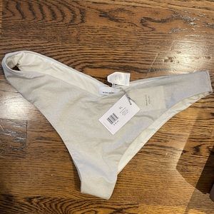 NWT weworewhat swim Delilah silver bikini bottom XL